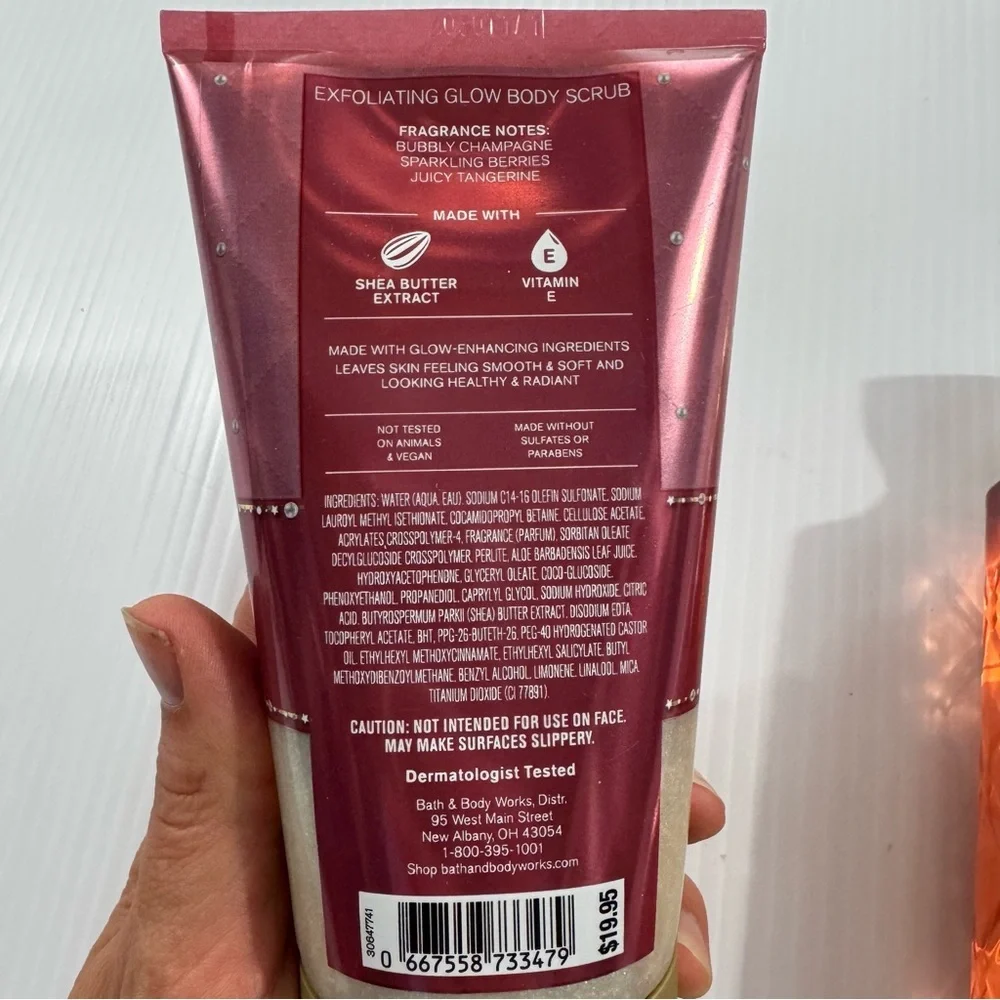 NWT Bath & Body Works Champagne Toast Body Wash Set - Red, Gold, Pink